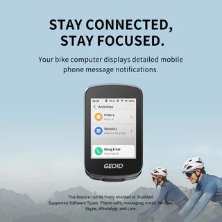 GEOID CC700 Pro จักรยานคอมพิวเตอร์ 2.8 นิ้ว หน้าจอสัมผัส GPS วัดระยะทางและนำทางสำหรับ Strava
