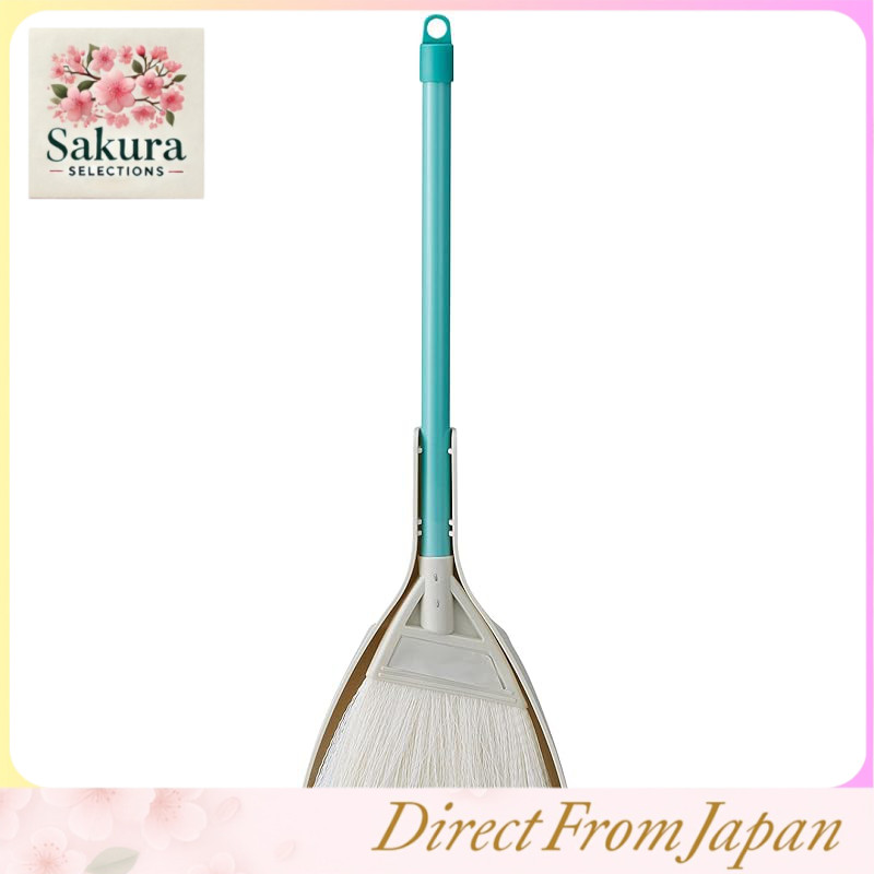 Yamazaki Sangyo Mini Outdoor Broom and Dustpan Set with Split Tip Synthetic Bristles, Compact Garden