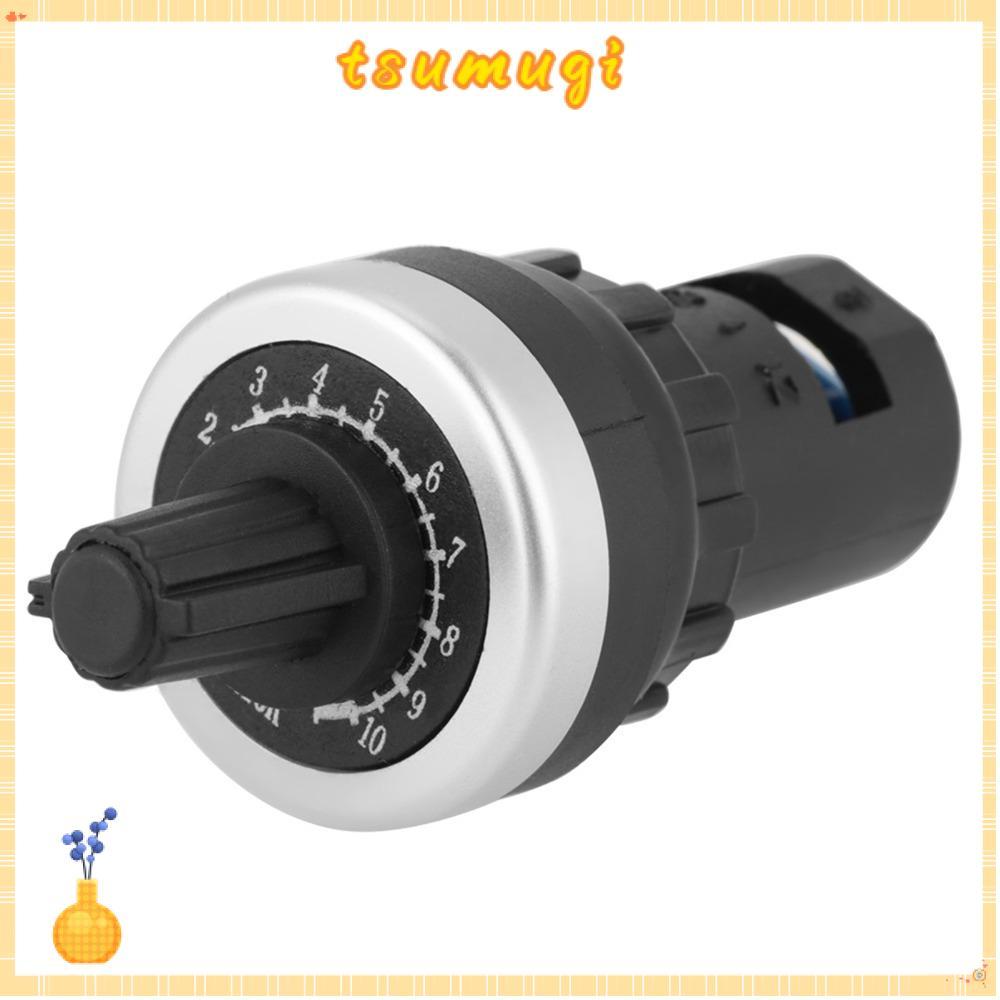 TSUMUGI Potentiometer,22 มม.IP65 10K Potentiometer,ทนทานแผงMountสีดํา 10K VSD Potentiometer VSD/VFDค