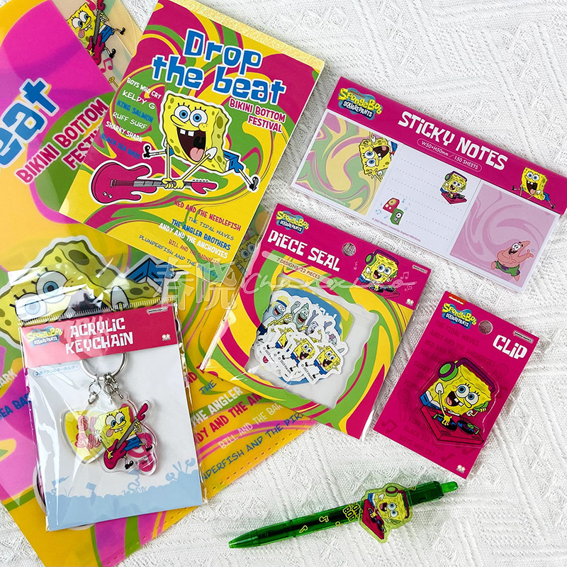 [ลด 30%] ปากกาลูกลื่นโฟลเดอร์ Sunstar sunstar SpongeBob SquarePants Series Notes ของญี่ปุ่น
