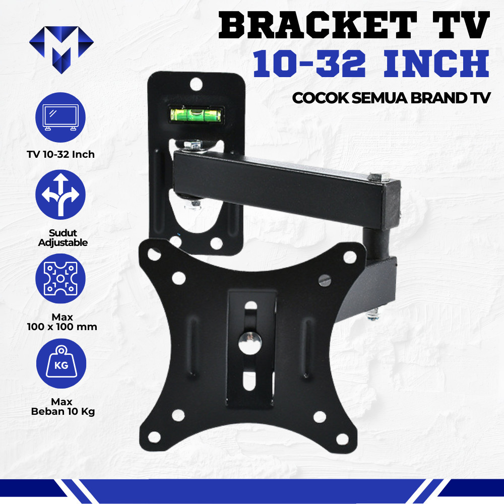 Universal TV Bracket TV Holder TV Hanging Bracket 10-32 นิ้ว TV VESA 100 x 100 Max โหลด 10 กก. HY-21
