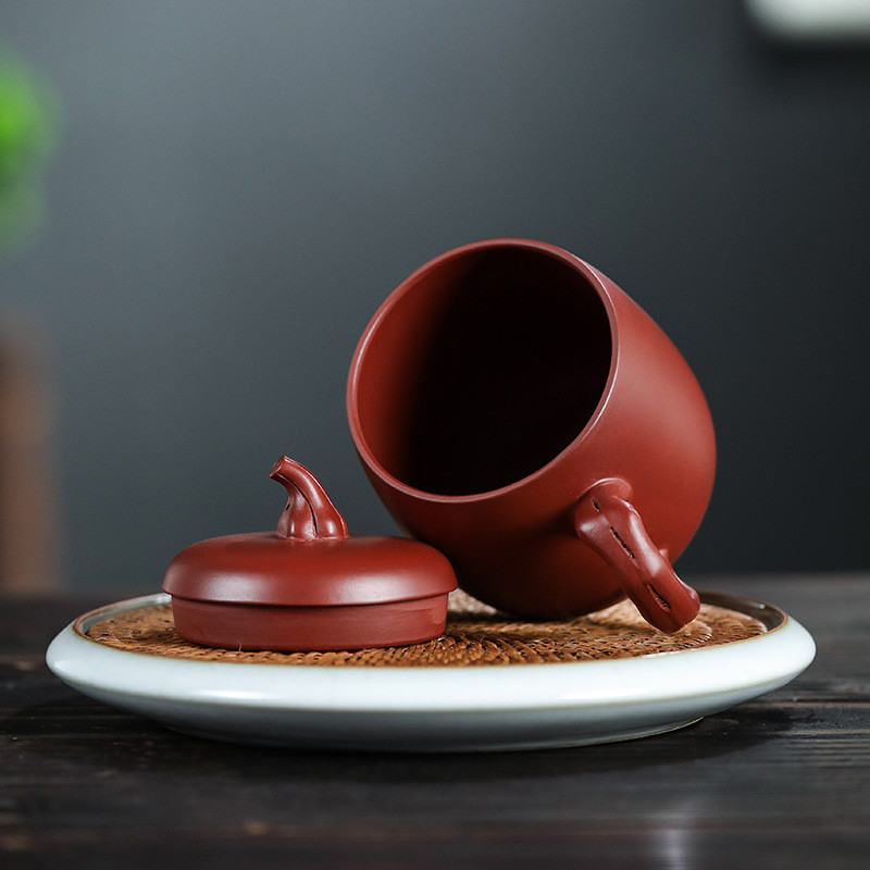 Yixing Zisha ถ้วย Dahongpao สํานักงานถ้วยชาฟักทองตัวอักษรสุภาพสตรีถ้วยชาพิเศษ