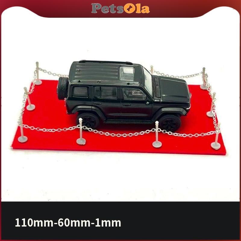 PETSOLA 1/64 Scale รุ่นรถแสดงรั้ว ABS Diorama รูปที่ 5