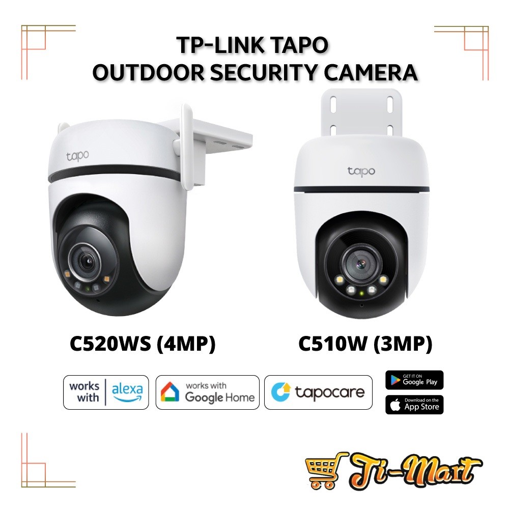 TP-Link Tapo C520WS/C510W กล้องรักษาความปลอดภัย Wi-Fi กลางแจ้ง