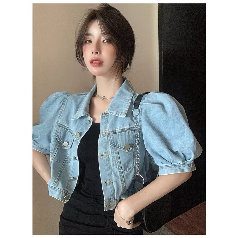 HANA DENIM SHIRT / DENIM CROPPED JEANS