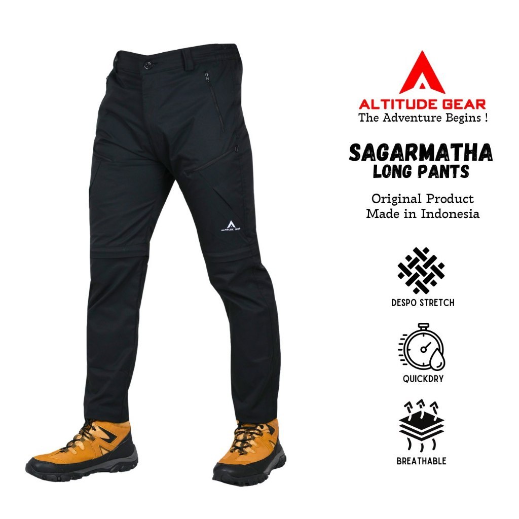 Altitude Gear Sagarmatha Convertible Pants Outdoor Stretch Quick Dry Mountain Pants