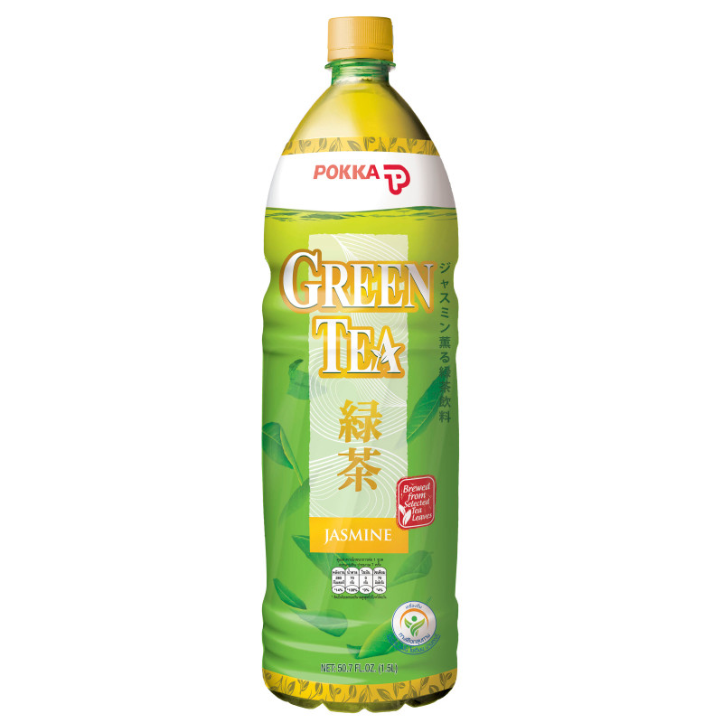 พอคคาชาเขียวพร้อมดื่มกลิ่นมะลิ 1.5ลิตร Pokka Jasmine Green Tea 1.5ltr. [หมายเลขบาร์โค้ด 8888196173423]