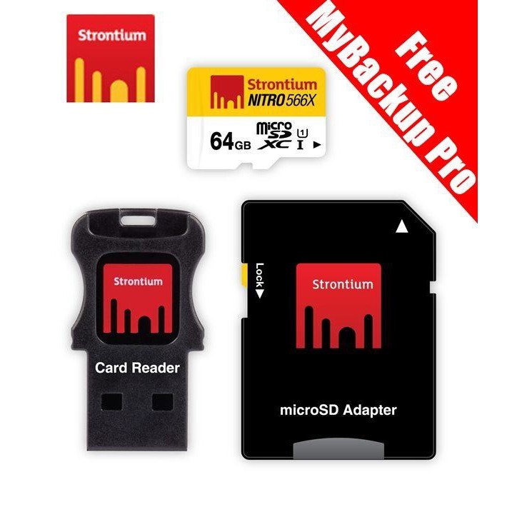 Strontium Nitro microSDHC, SDXC UHS-I Card Cl 10