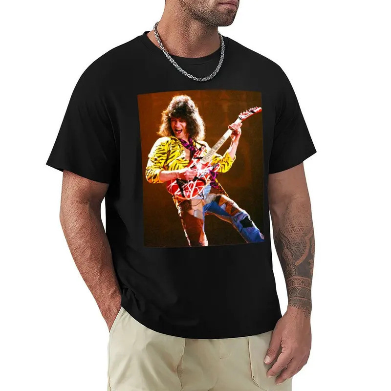 เสื้อยืด EDDIE VAN HALEN สีฟ้า เสื้อยืดผู้ชายรุ่น Archive แพ็ค