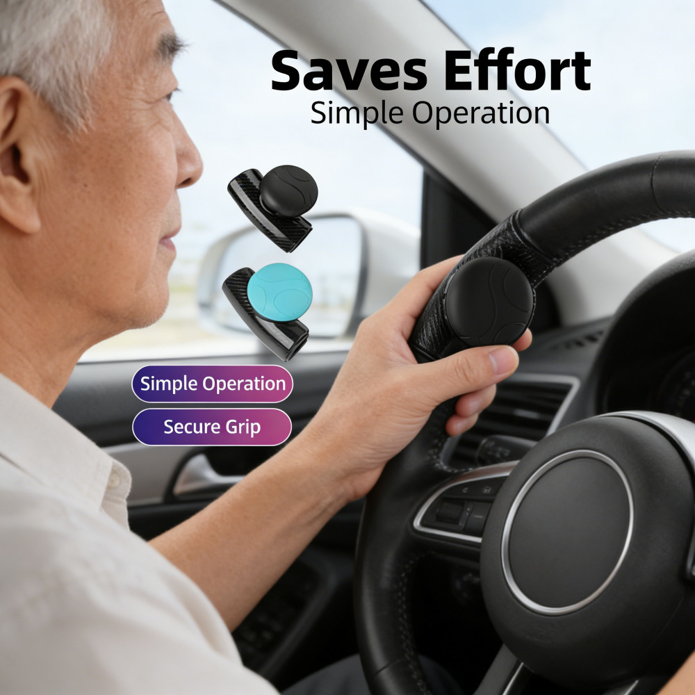 พวงมาลัยรถบันทึกล้อ Power Handle Knob Power Ball Business Ball Silicone Booster Steering