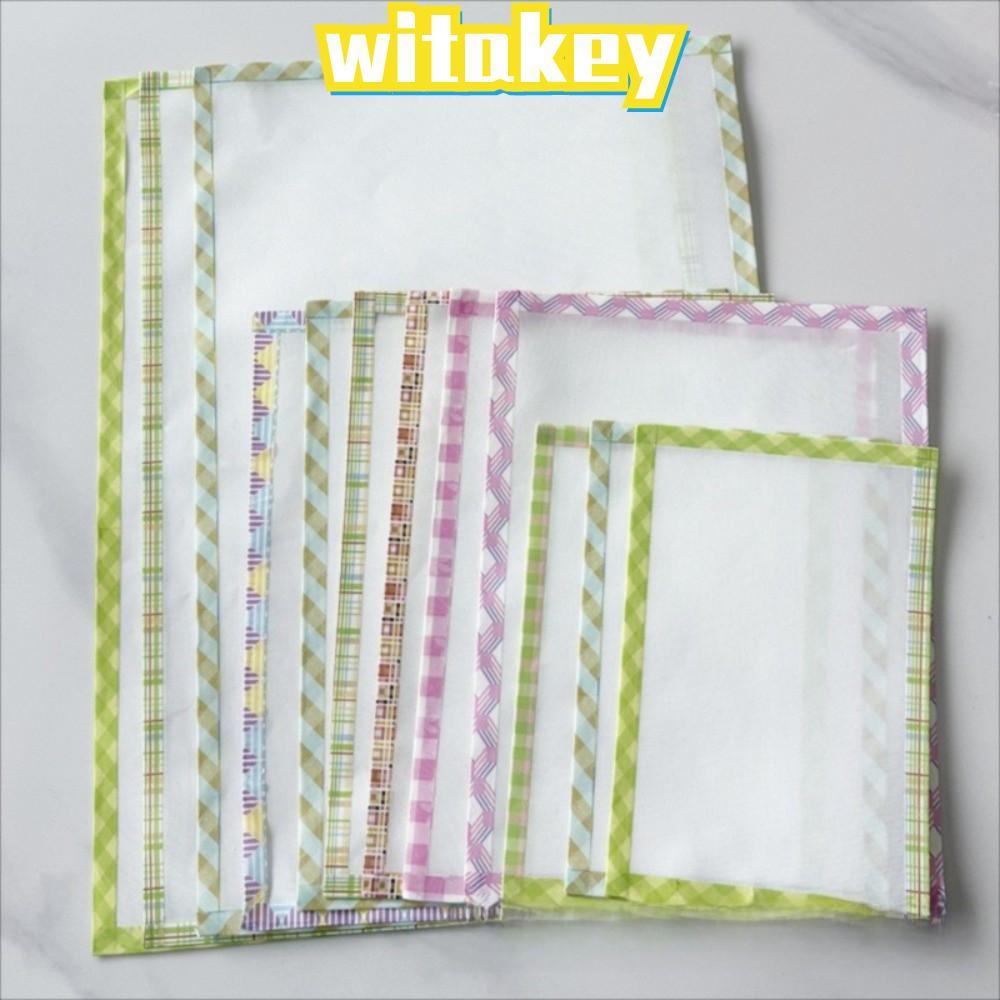 WITAKEY Perler Beadกระดาษทนความร้อน,ขอบ-stitched DIY ของเล่นอุปกรณ์เสริม Perler ลูกปัดผ้าอบ, Handmade Transparent Iron-on Mat สําหรับ Photo Perler ลูกปัด
