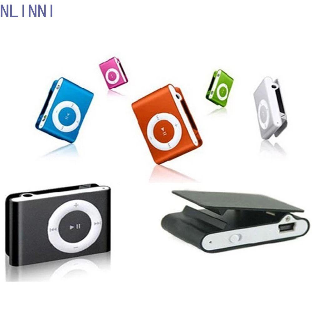 NLINNI MP3 Player Mini Portable Media Player Walkman กระจกโลหะกีฬา MP3