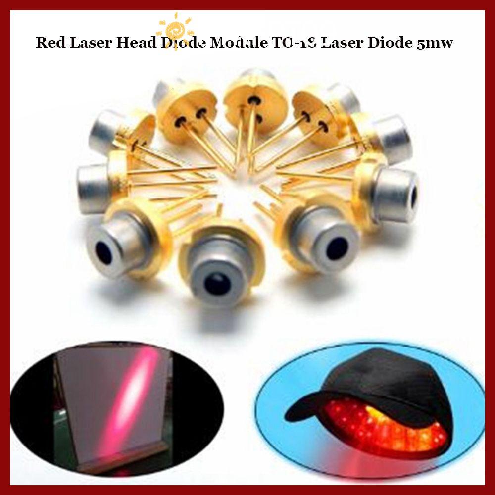 PTKFPT09 1/2/5/10 ชิ้นหัวเลเซอร์สีแดง DIY Lab 5MW 650nm 2.2V TO-18 เลเซอร์ไดโอด