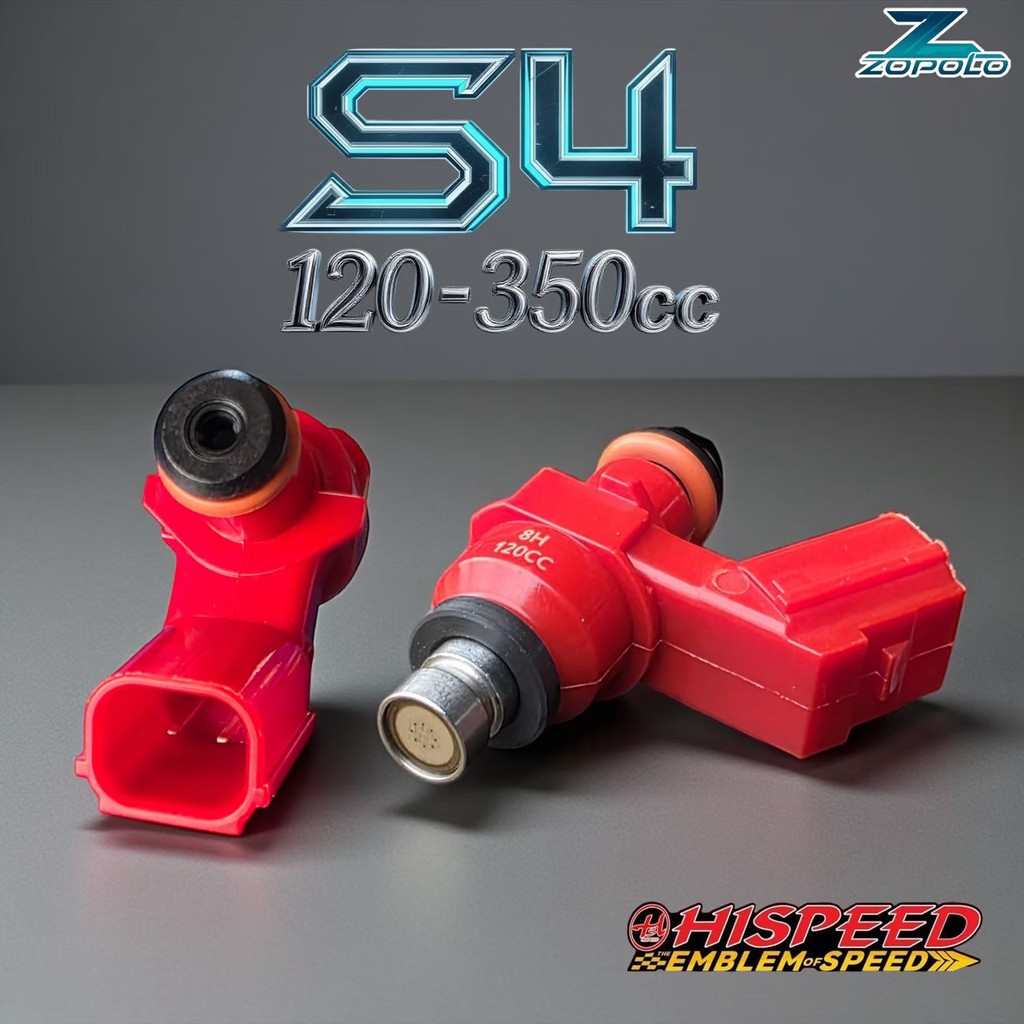 หัวฉีดแต่งไฮสปีดแท้ S4 120-350 cc ตอเล็ก 8รู-12รู HONDA ใส่ WAVE LEAD GIORNO