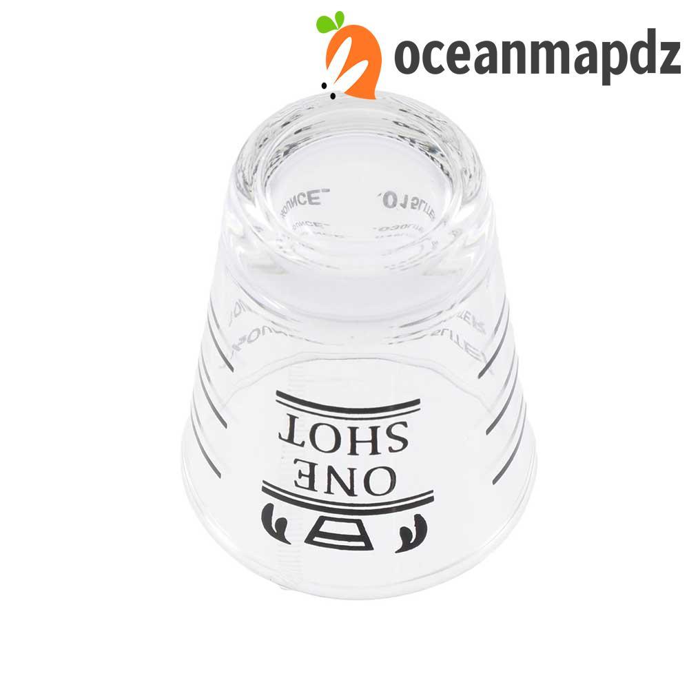 OCEANMAPDZ Jigger 1.5oz/45ml พร้อมสเกลแก้วช็อตสําหรับงานหนักทนความร้อน