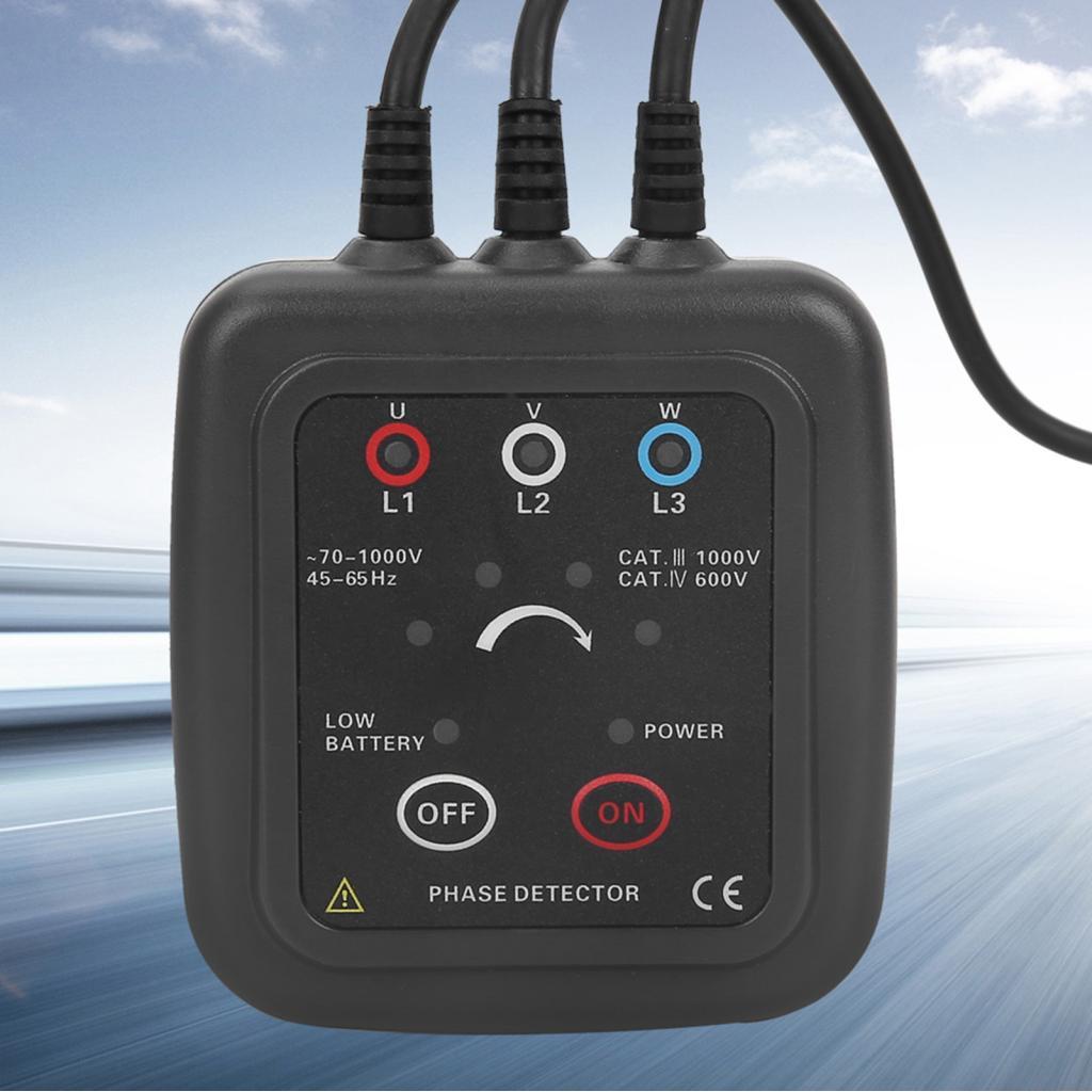 Deo Walfront Sequence Detector AC 70-1000V 1000C Non-Contact Indicator Magnetic Base Phase Meter Rot