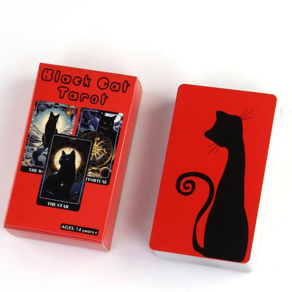 Black Cat Tarot Shadowy Cat Deck Feline Deck 78 ชิ้นไพ่ทาโรต์ตามไรเดอร์บริกรระบบสําหรับผู้เริ่มต้น ราคา ถูกที่สุด ดีลบีเคเค แกลเลอรีภาพที่ 7