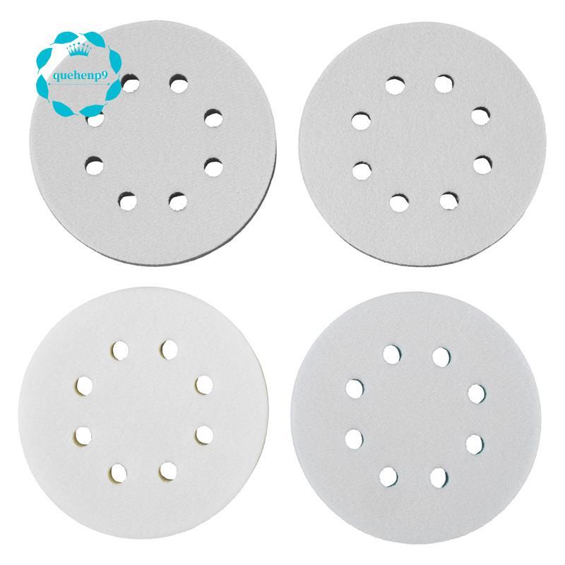 4 แพ็คแผ่นขัดโฟมสําหรับ Orbital Sander, 5 นิ้ว 8 หลุม Orbital Sander Surfprep แผ่นโฟม