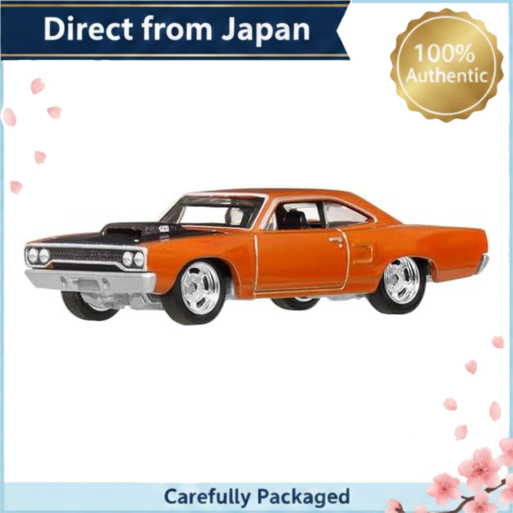 Hot Wheels Fast & Furious 1970 Custom Plymouth Road Runner 3 Years Old and Up Orange JBL87