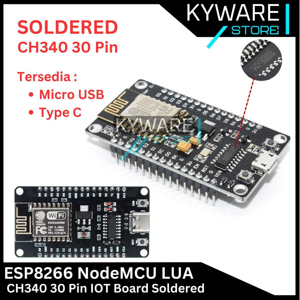 KYWARE ESP8266 Micro USB Type C NodeMCU Lua CH340 V3 Wifi IOT ESP 8266 Develompent Board ESP-12