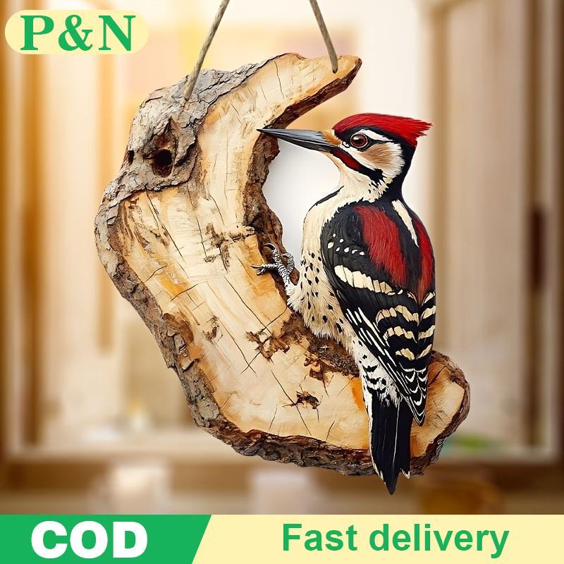 [P&N] 1 ชิ้น Vintage 2D Bird ไม้ป้าย 8in Farmhouse Wall ตกแต่ง Bird Market Porch Home Photo Baground