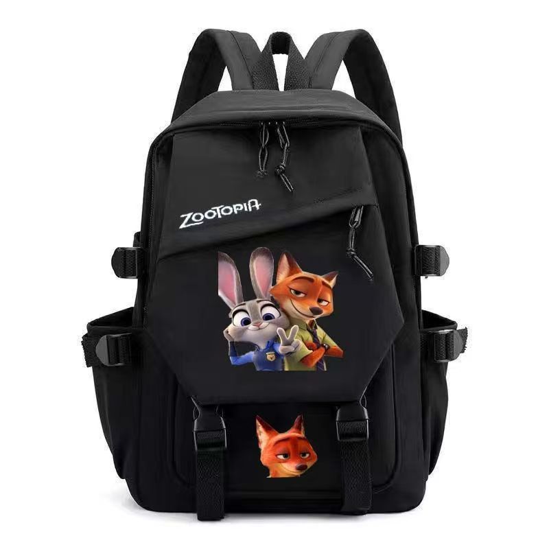 กระเป๋าเป้สะพายหลังสำหรับนักเรียน ในสไตล์อนิเมะ พร้อมสัตว์เลี้ยงน่ารัก Judy Nick ของสะสมเสริม