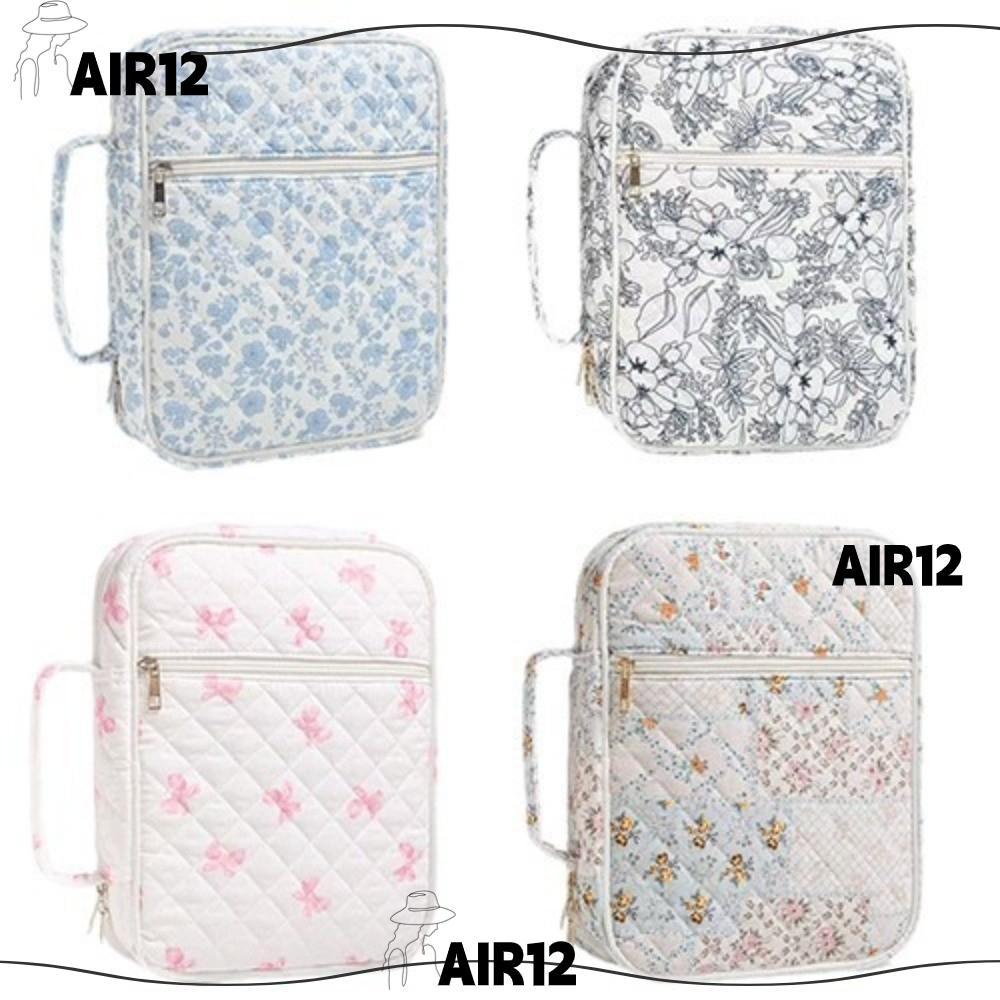 AIR Bible Cover Bag, Handle Floral Design Bible Cover ,กระเป๋าซิป Bible Journaling Kit Church