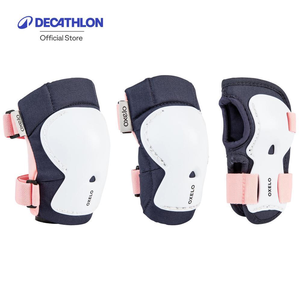 Decathlon Kids' Skating Scooter Skateboard Protectors Set Play ชุดสนับป้องกันเด็กเล่นอินไลน์สเก็ตรุ่น Play - Pink