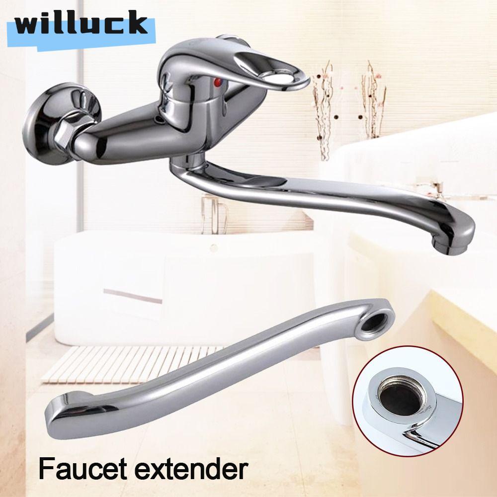 WILLUCK Faucet Extender Connector, S-type Quick Open Basin Faucet Tube, Fashion Stainless Steel Sink