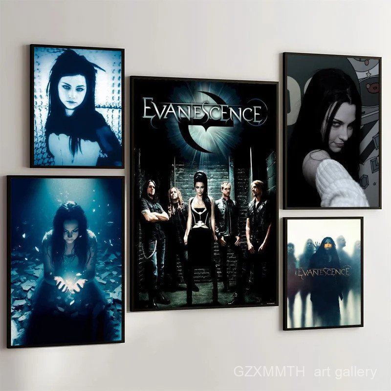 1PC Evanescence Rock Bands โปสเตอร์ภาพยนตร์โปสเตอร์ Retro กระดาษคราฟท์ DIY Room Bar Cafe Aesthetic A