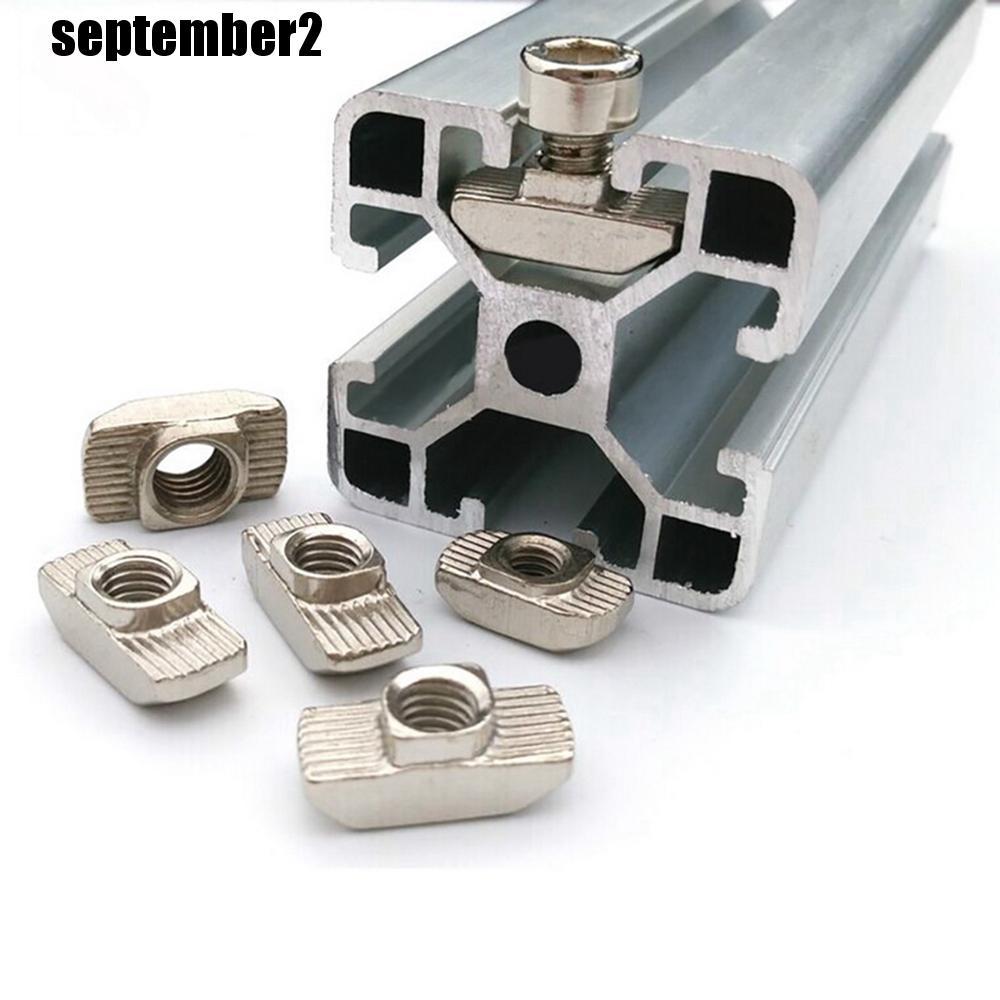 SEPTEMBER Nuts Fasteners M3-M8 หลายขนาด T-Slot EU มาตรฐานฮาร์ดแวร์เหล็กคาร์บอน