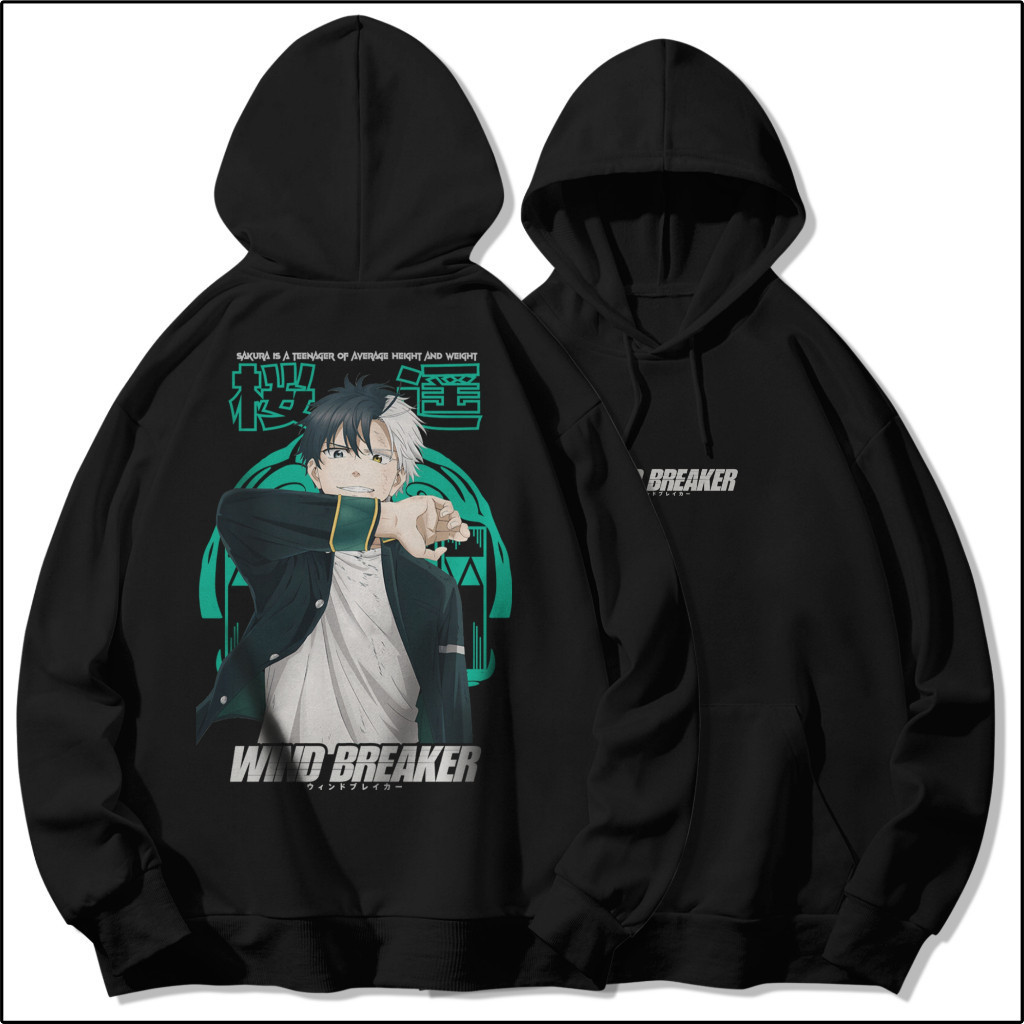 Hoodie Haruka Sakura Wind Breaker Bofurin Furin เสื้อกันหนาวอะนิเมะ Gramasi ญี่ปุ่นอะนิเมะ M-3XLS-5X