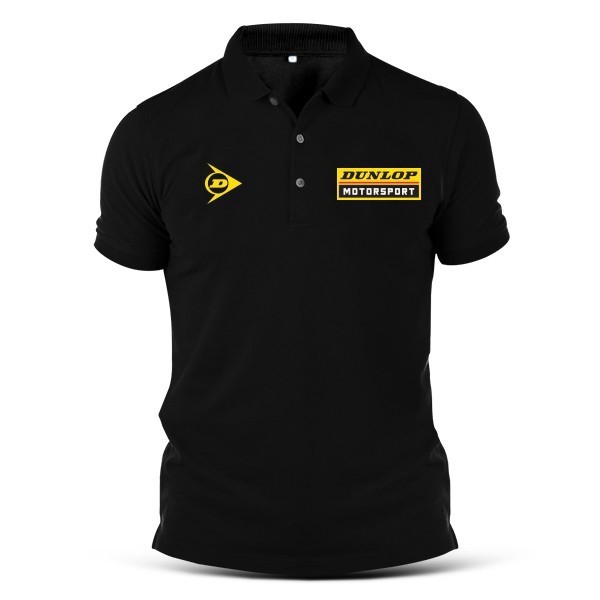 Dunlop Motorsport พิมพ์ Tyre Tayar F1 รถโปโล Pakaian Baju ผ้าฝ้าย Unisex Casual S-3XL
