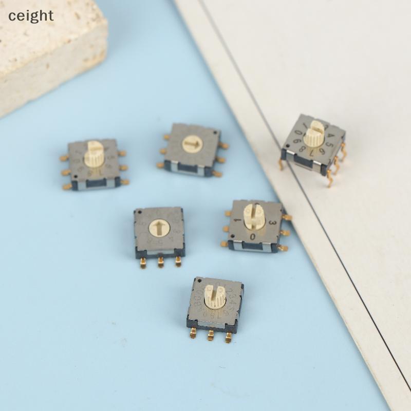 [ceight] 2 ชิ้น Mini Encoder Rotary Encoder สวิทช์ BCD8421 Multi Gear Band Knob Switch SMD Band Swit