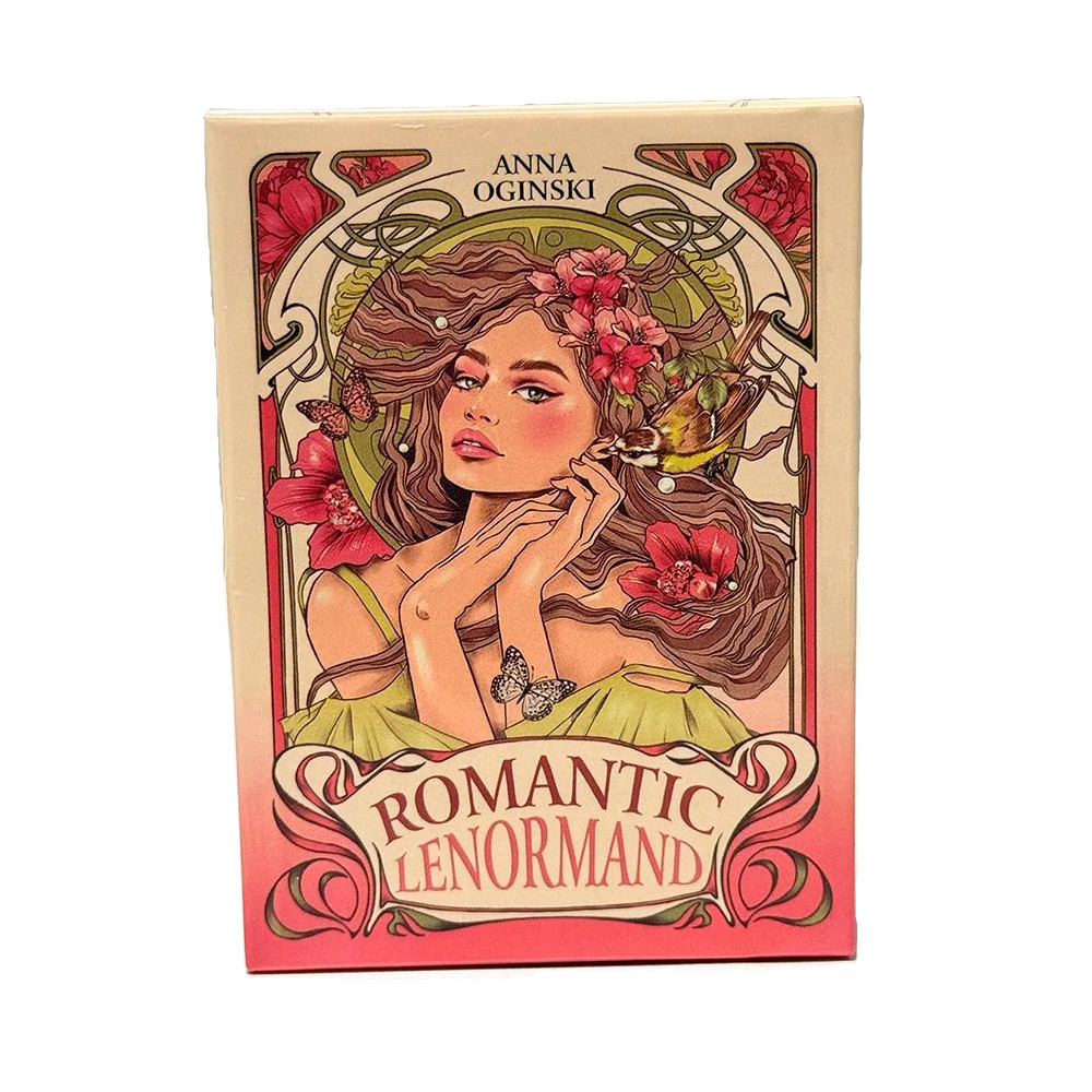 โรแมนติก Lenormand Oracle การ์ด 37 Deck Art Nouveau ภาษาอังกฤษ Vision เกมกระดานสําหรับ Party Family ผู้หญิง Deck