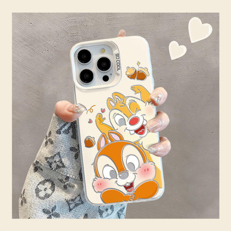 Disney Chip & Dale Casing สําหรับ Oppo A55 A57 A16 กรณีค้นหา X5 X6 X7 X8 X9 PRO V23 11 10 PRO RENO 1