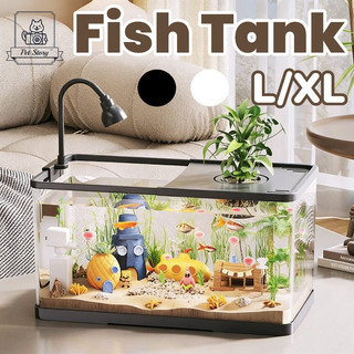 Desktop Fish Tank Aquarium Fish Tank Starter Kit Clear Plastic Aquatic Animals Ecological Box