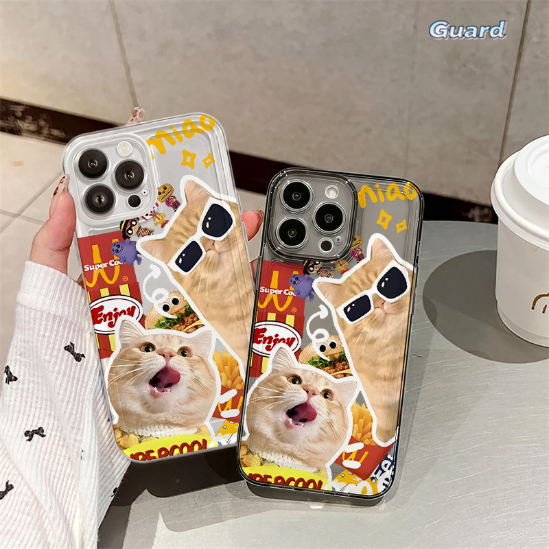 CamiPhone 11 12 13 14 15 16 Pro X XR XS Max 7Plus 8Plus เคสแมวใส-GD