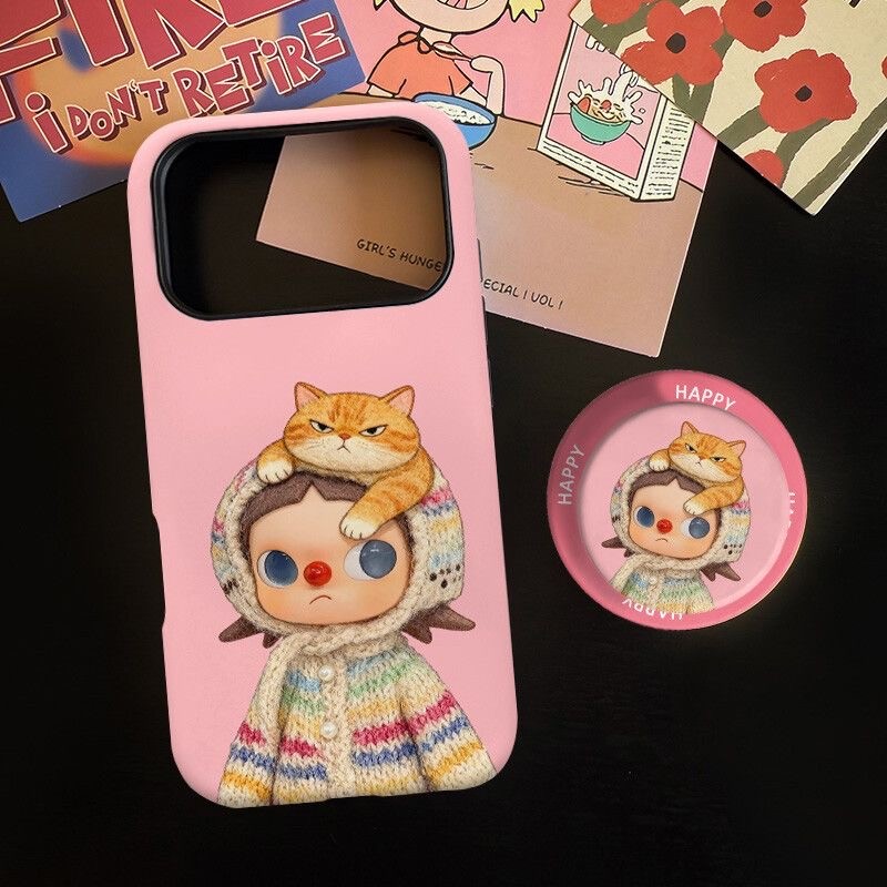 Sister Ga Zis รูปแบบลูกแมวสําหรับ iPhone 11 12promax 13pro15pro 15promax 14 14promax 14pro 16 pro max 16 plus 17 17promax two in one case