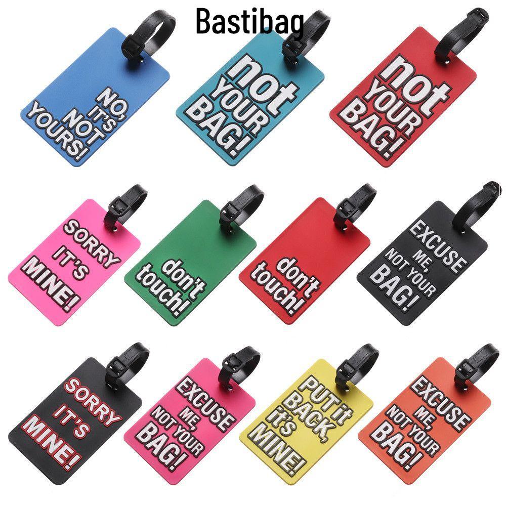 BASTIBAG Travel Tag น่ารักการ์ตูนผู้หญิงผู้ชาย PVC Baggage Boarding Label อุปกรณ์การเดินทาง Baggage 