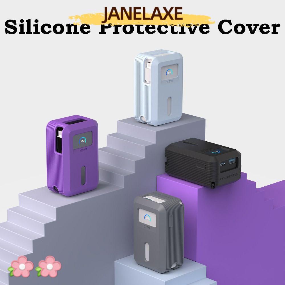 JANELAXE932JN ซิลิโคน, ป้องกันฝุ่นนุ่ม A1638 ป้องกัน, แบบพกพากันกระแทกฝาครอบป้องกันสําหรับ Anker S1 45W Power Bank 10000mAh Travel