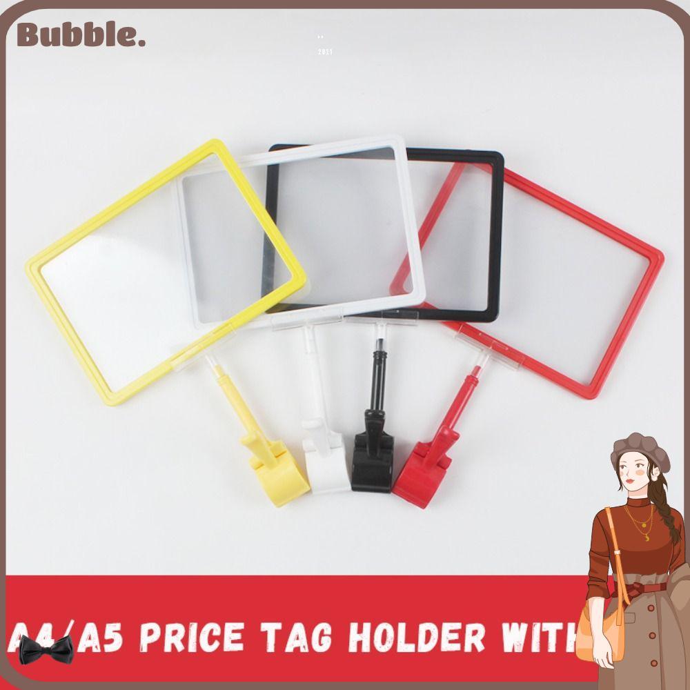 BUBBLE Merchanded Price Display Clip, A4/A5 Rotatable Price Tag Clip, Multifunctional Plastic Color 