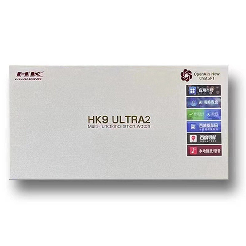 TOP ใหม่ Ultra 2 นาฬิกาสปอร์ต ChatGPT แผนที่ 100 องศา HK9 ultra 2 สมาร์ทวอทช์