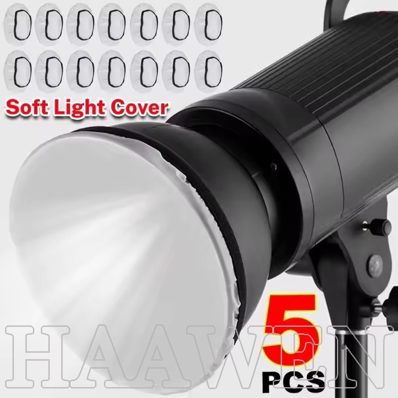 [Haven Living] Studio Photo Lighting Soft Light Cover - 7/18cm White Standard Flash Diffusers Cloth 