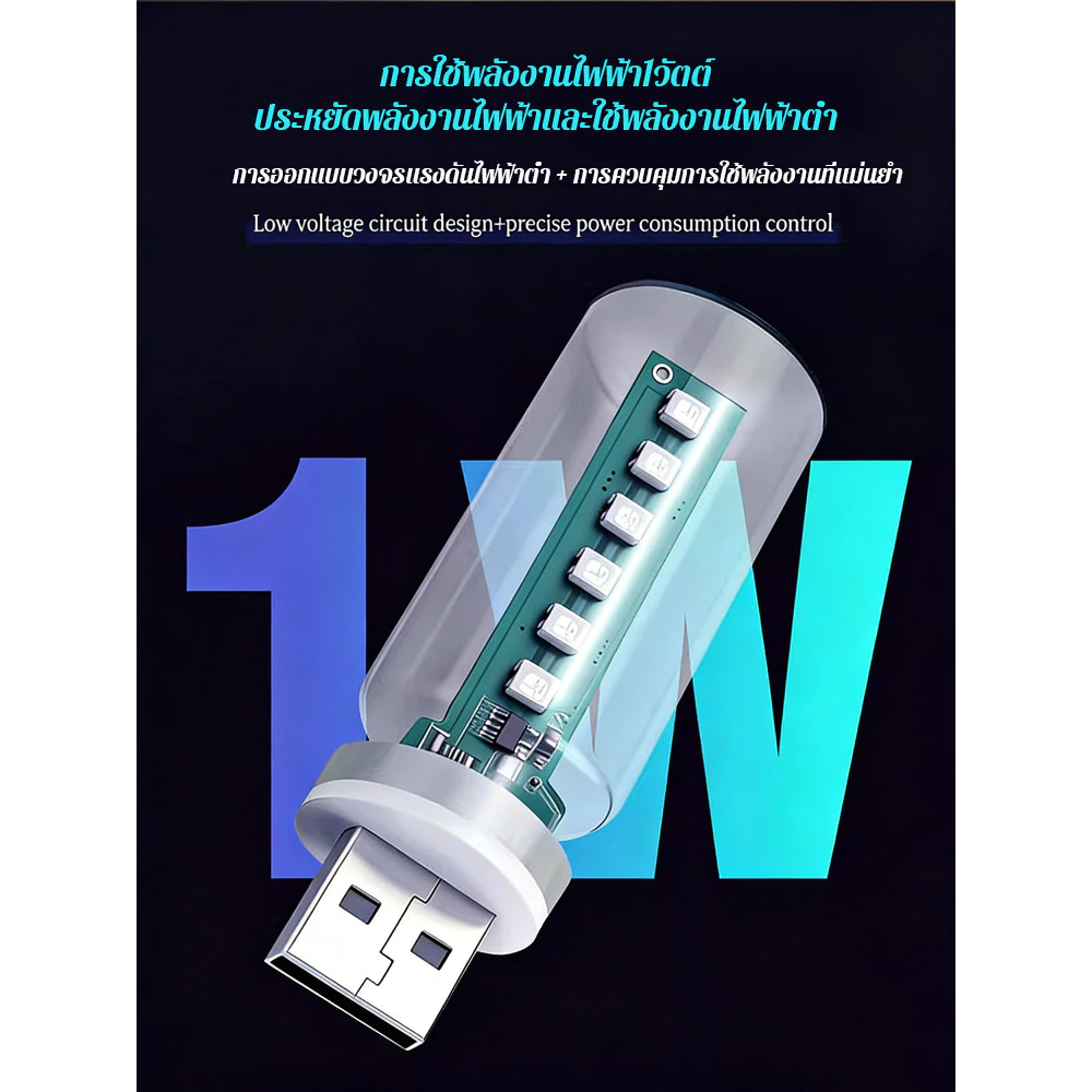 โคมไฟตั้งโต๊ะรูปขวดแก้วไร้สาย ควบคุมแบบสัมผัส Type-C thumbnail 9