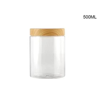 ขวดโหลฝาไม้ โหลฝาไม้ซิลิโคน Ocean ความจุ 500 ml ขวดเก็บพลาสติก