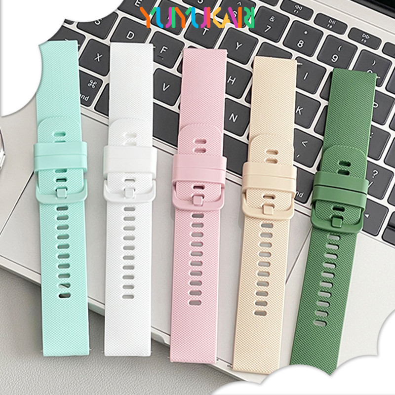 สายยางนิ่ม 18/20/22 มม. สำหรับ for Samsung Galaxy Watch FE 7 6 5/redmi Watch 5 Active/Amazfit Bip 6/Garmin/Aolon/Huawei