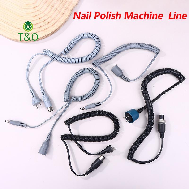 T & O 1 ชิ้นเล็บ Handpiece สายไฟไฟฟ้าฤดูใบไม้ผลิสําหรับ Strong H6 W-168 202B เล็บเครื่องเจาะอุปกรณ์เ