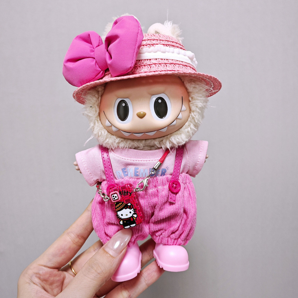 เสื้อผ้าเด็กเท่านั้น] labubu เสื้อผ้าเด็ก Lychee Berry Overalls Set Labubu เสื้อผ้าหนึ่งสองสามรุ่น l