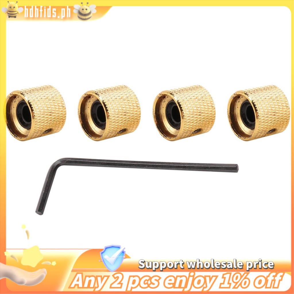 -4 ชิ้นโลหะ Volume Tone Dome Tone กีตาร์ปุ่มควบคุมความเร็วพร้อมสกรูสําหรับกีตาร์ไฟฟ้าหรือ